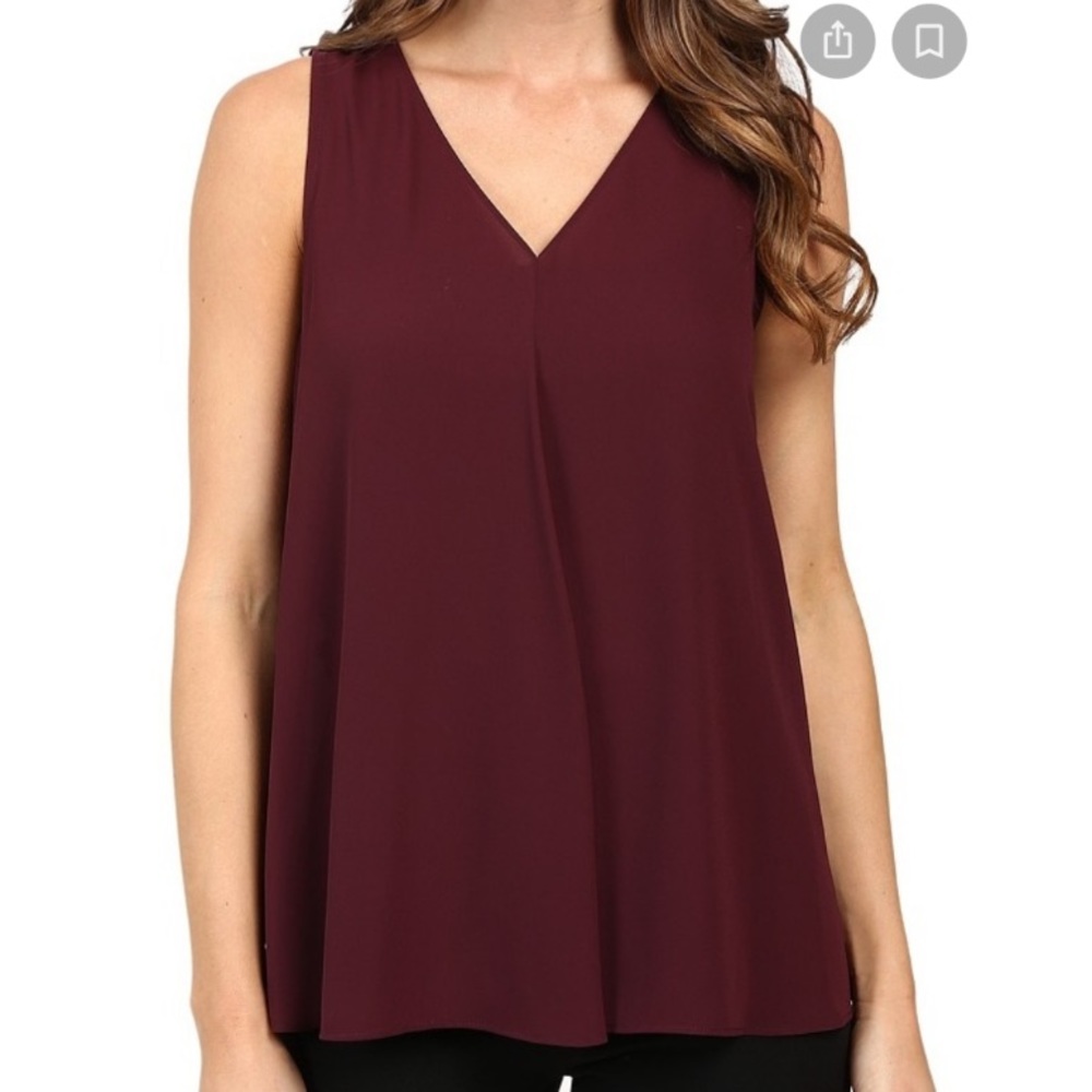 Vince Camuto red burgundy sleeveless v-neck tank top